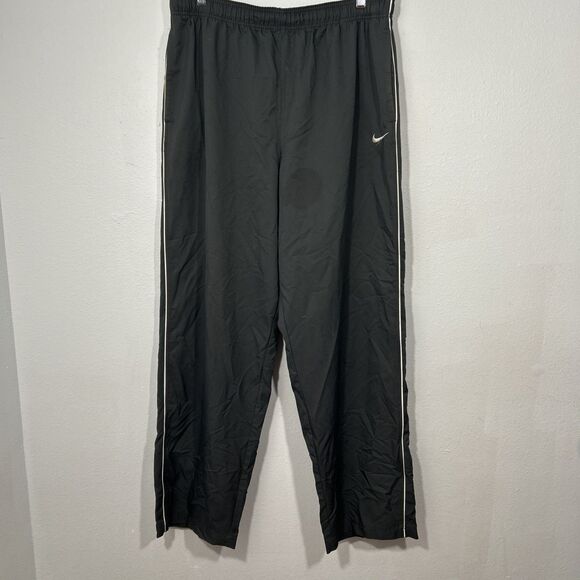 Nike Dri Fit Trackpants Mens 3XL‎ Tall Grey Swoosh Athletic Gym Zip Ankle - Picture 1 of 16